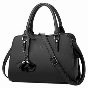 

S9227 New Style Western Style Cross Pattern Handbag Middle-Aged WOMEN'S Bag Stereo Type Bag Free of Fat
