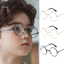 GOZLUGU круглые детские очки в оправе для маленьких мальчиков и девочек, очки в оправе, винтажные Детские реквизиты для фотосессии