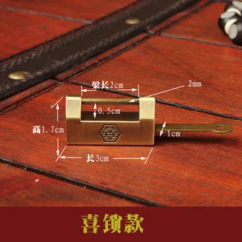 

Retro Vintage Padlock Retro Padlock Cross Retro Copper Lock Classical Password Double Happiness Lock
