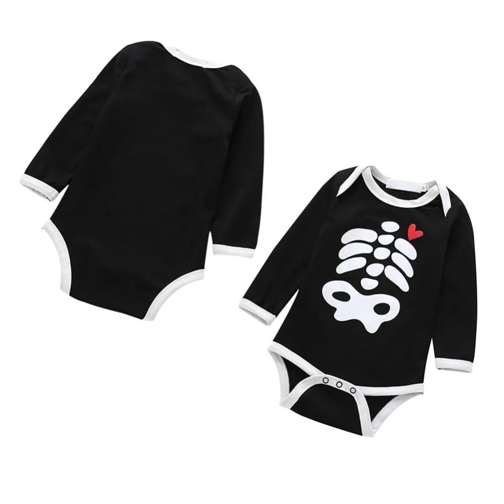 New Halloween Party Rompers Newborn Baby Girls Boys Kids Costume Skull Romper Baby Halloween Clothes 0-24 M