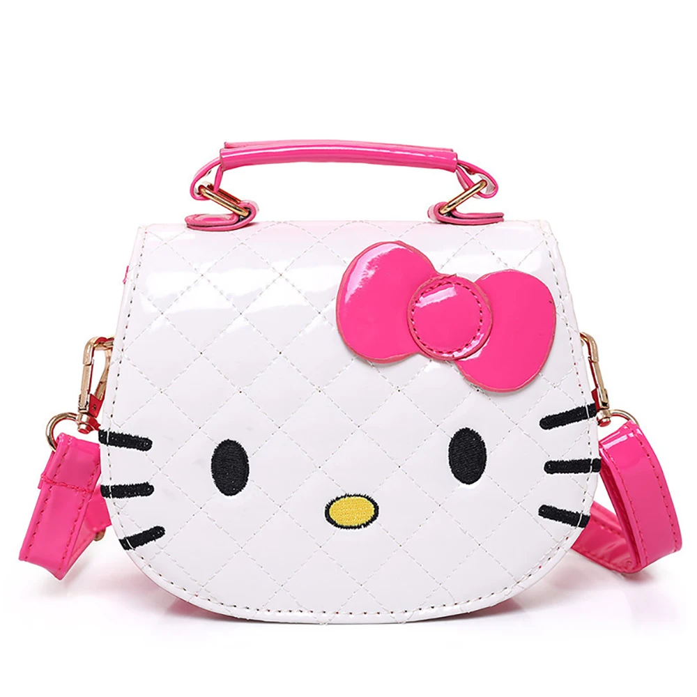 Модная новая стильная женская милая маленькая сумка мессенджер Hello kitty с плечевым