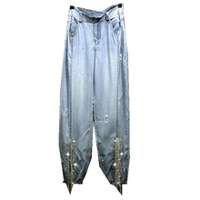 Z-ZOUX женские брюки женские джинсы с кисточками алмазные шаровары с лоскутками Свободные повседневные брюки до щиколотки женские джинсовые Осень Новые