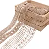 2M Width 3-5cm Wedding Decor Hemp Rope Woven Ribbon Wedding Favor Supplies Jute Burlap Rolls DIY Hand Crafts Home Party Ornament ► Photo 2/6