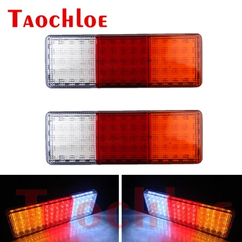 

2Pcs Truck Tail Lights 12V 24V LED Brake Stop Reversing Turn Signals Tractor Trailer Rear Lamps Back Light
