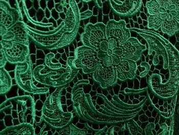 

5 yards green venise lace fabric with classic floral pattern, venice venice lace fabric, wedding decors