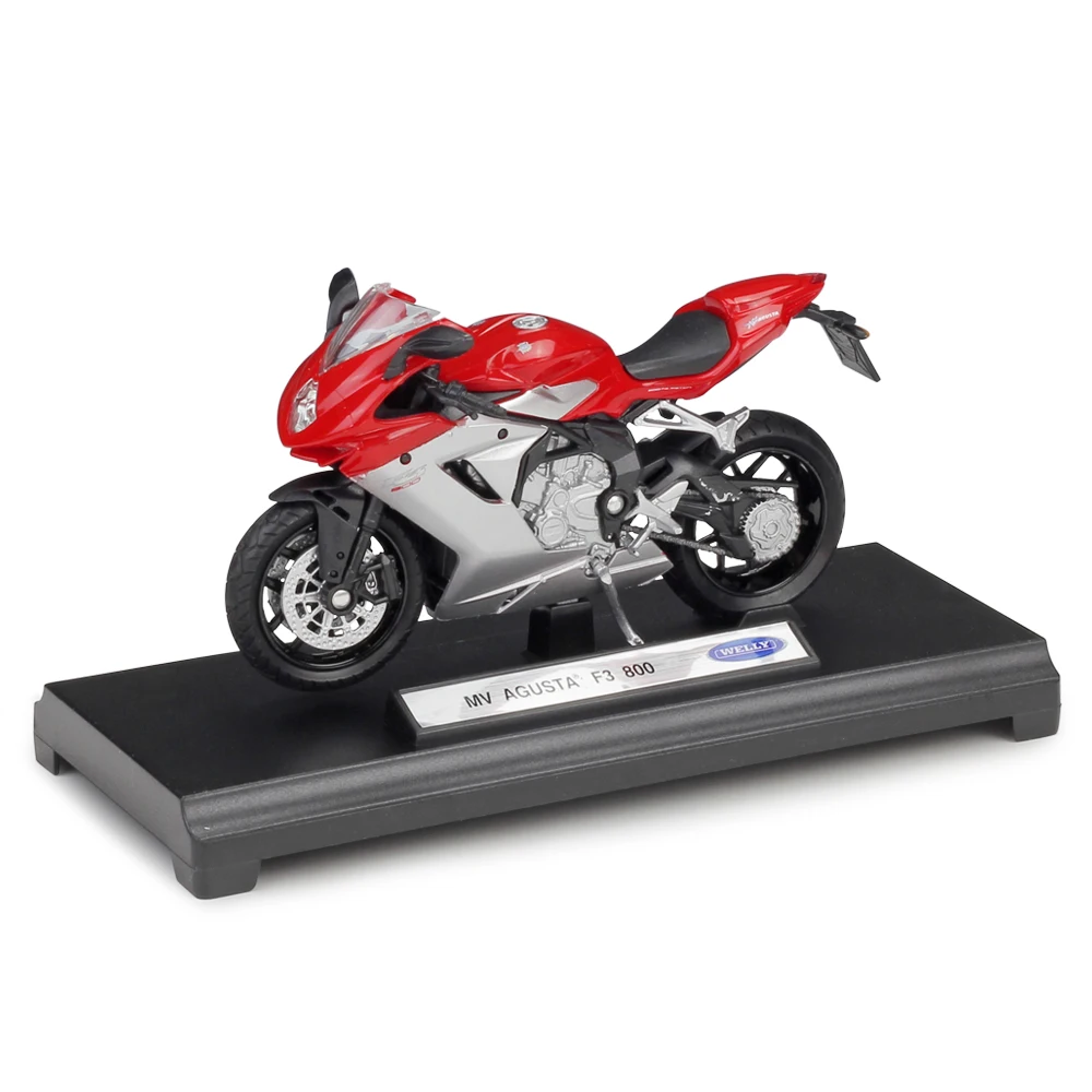 Welly 1/18 1:18 Масштаб HONDA CB500F мотоциклы литье под давлением дисплей модели подарок на день рождения игрушка для мальчиков Дети - Цвет: MV Agusta F3 800
