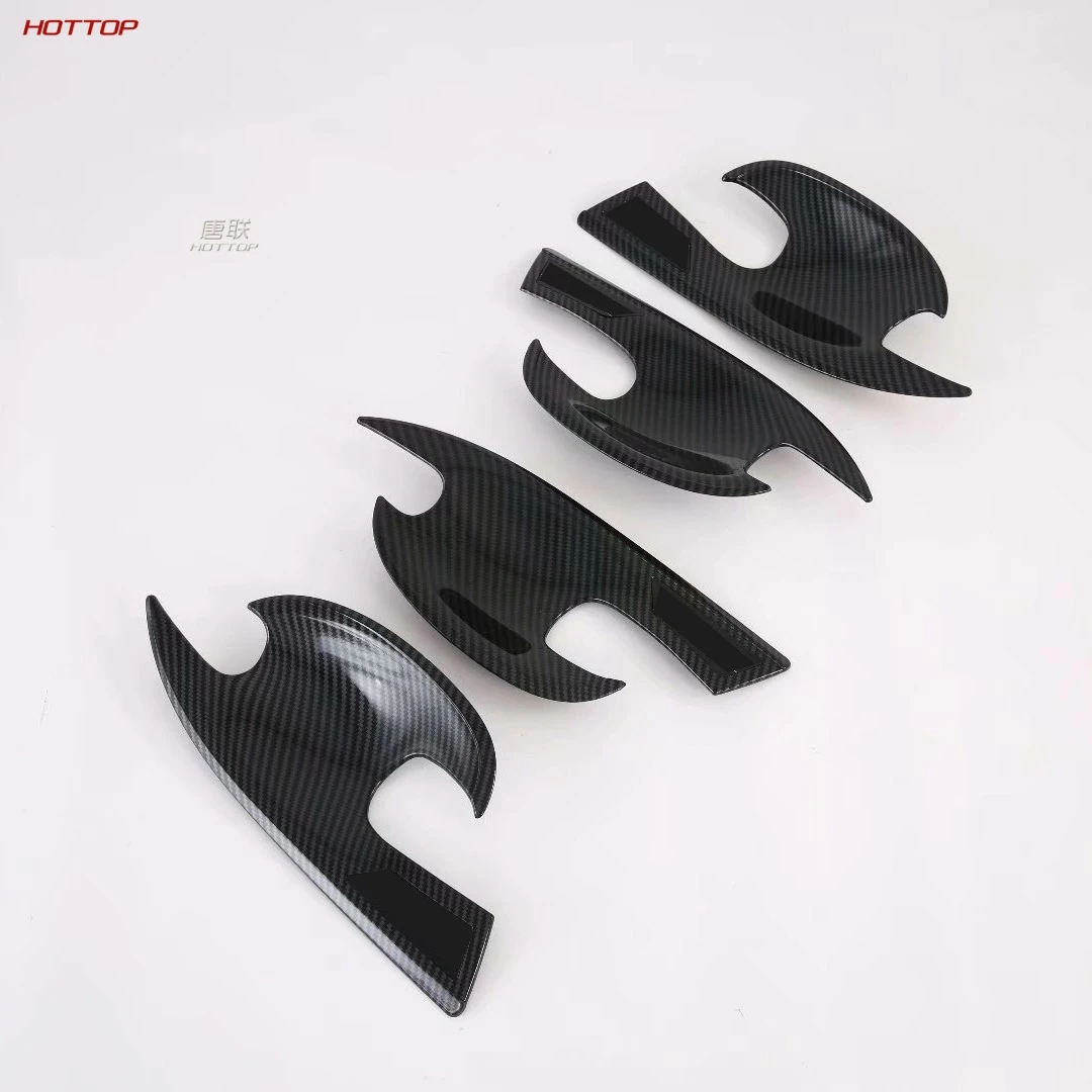Для Mazda 3 Axela ручка Чаша из углеродного волокна - Цвет: Carbon black 4pcs