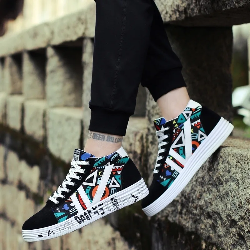 

Spring Spring 13 BOY'S 10-Year-Old Boy 15 Young STUDENT'S Canvas 12 High-top Board Shoe Trend Mixed Colors Versatile Men Shoes