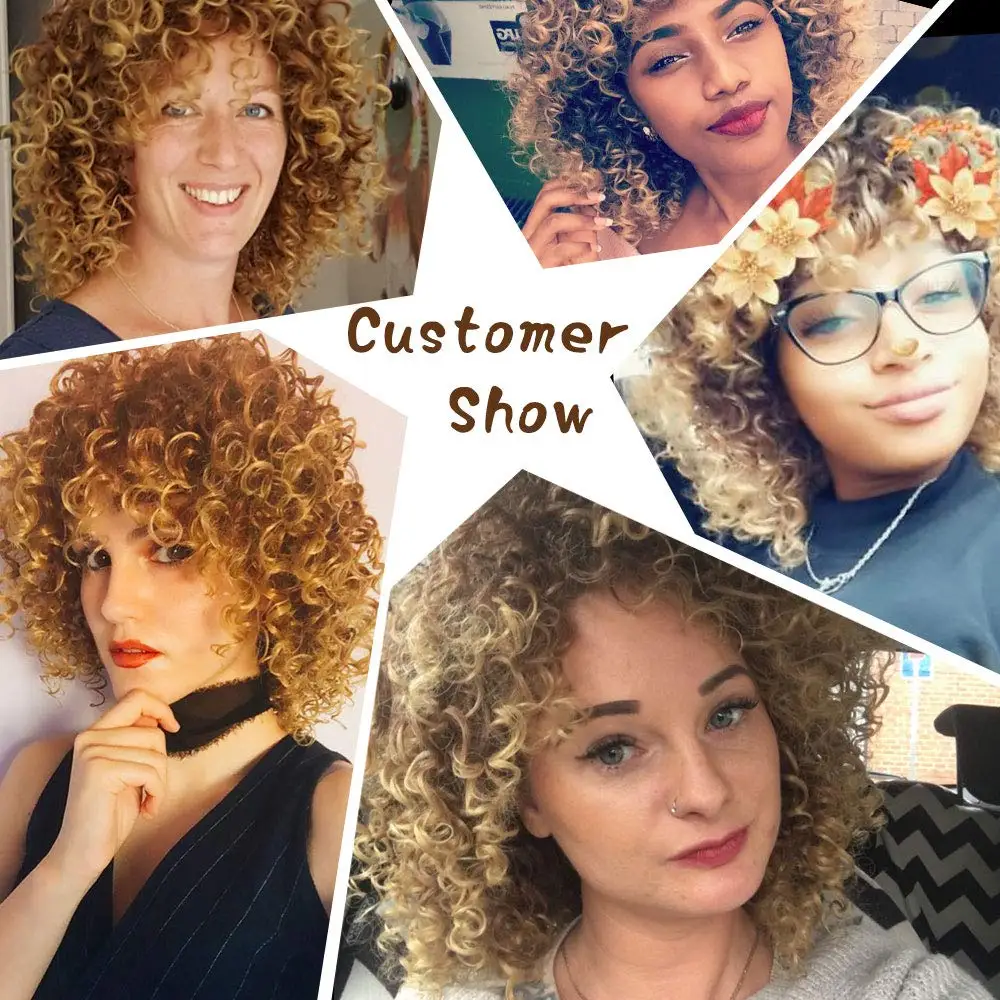 AISI HAIR синтетические короткие волосы афро кудрявые вьющиеся парики для женщин
