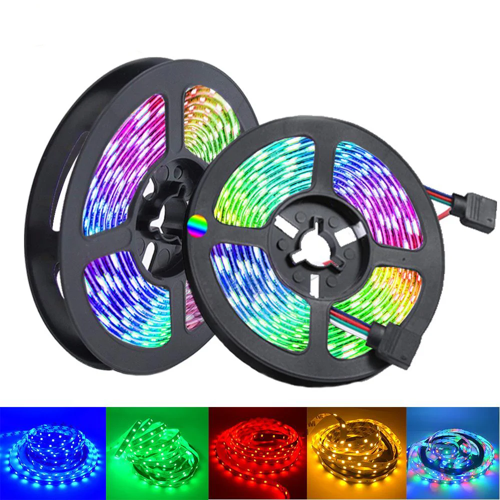 Светодиодная лента 5 м 5050 2835 12 В постоянного тока RGB-лента без