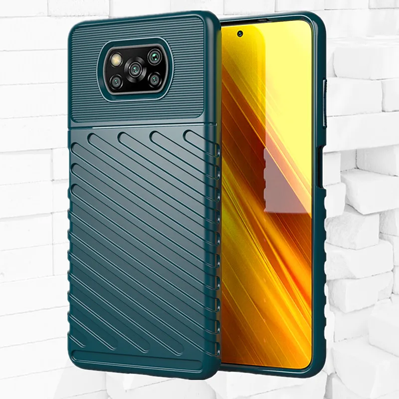 X3 NFC Распродажа чехол для Mi Poco протектор Мягкий силиконовый громовой брони модный