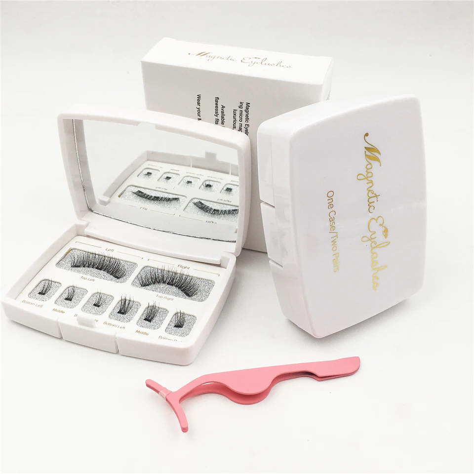 

6/8pcs Magnetic Eyelashes Mink Lash Full Strip Lashes False Eyelash With Tweezers 2/3 Magnet Fake Lash Wholesale False Eyelashes