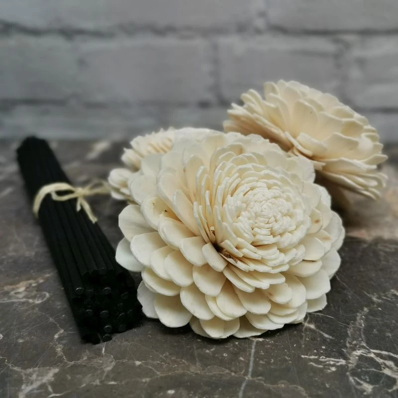 36pcs 3 2 Sola Wood Flower With 6 5 Black Fiber Rattan Sticks Reed Diffuser Accessories Modern Diy Home Decor Belly Bali Reed Diffuser Sticks Aliexpress