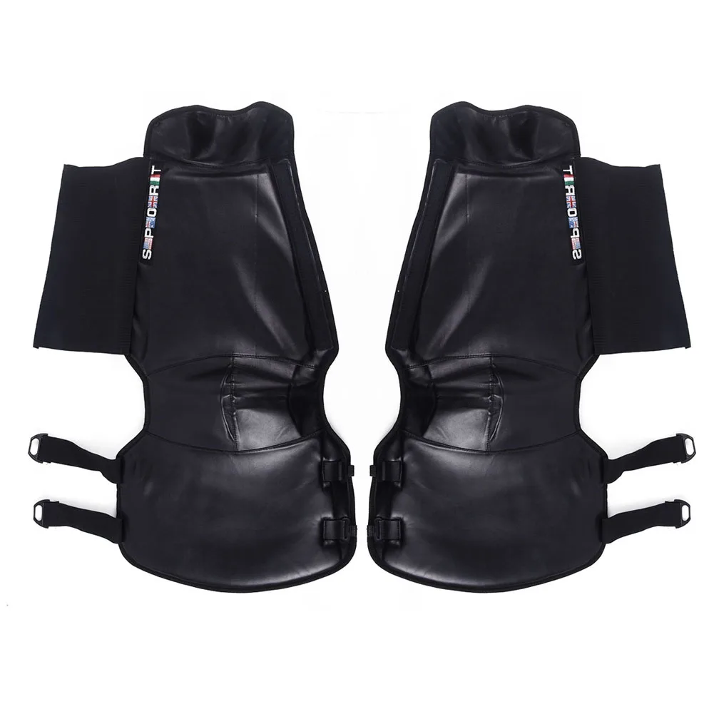 

New Kneecap Man Leg Women Leather Black Guard Fitting Universal Professional Unisex Practical