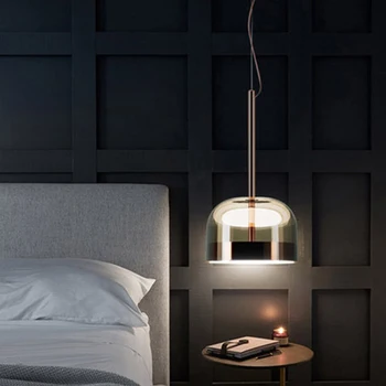 

Nordic LED Glass Pendant Lights Lighting Personality Creativity Cafe Pendant Lamp Living Room Lamp Bedroom Decor Light Fixtures