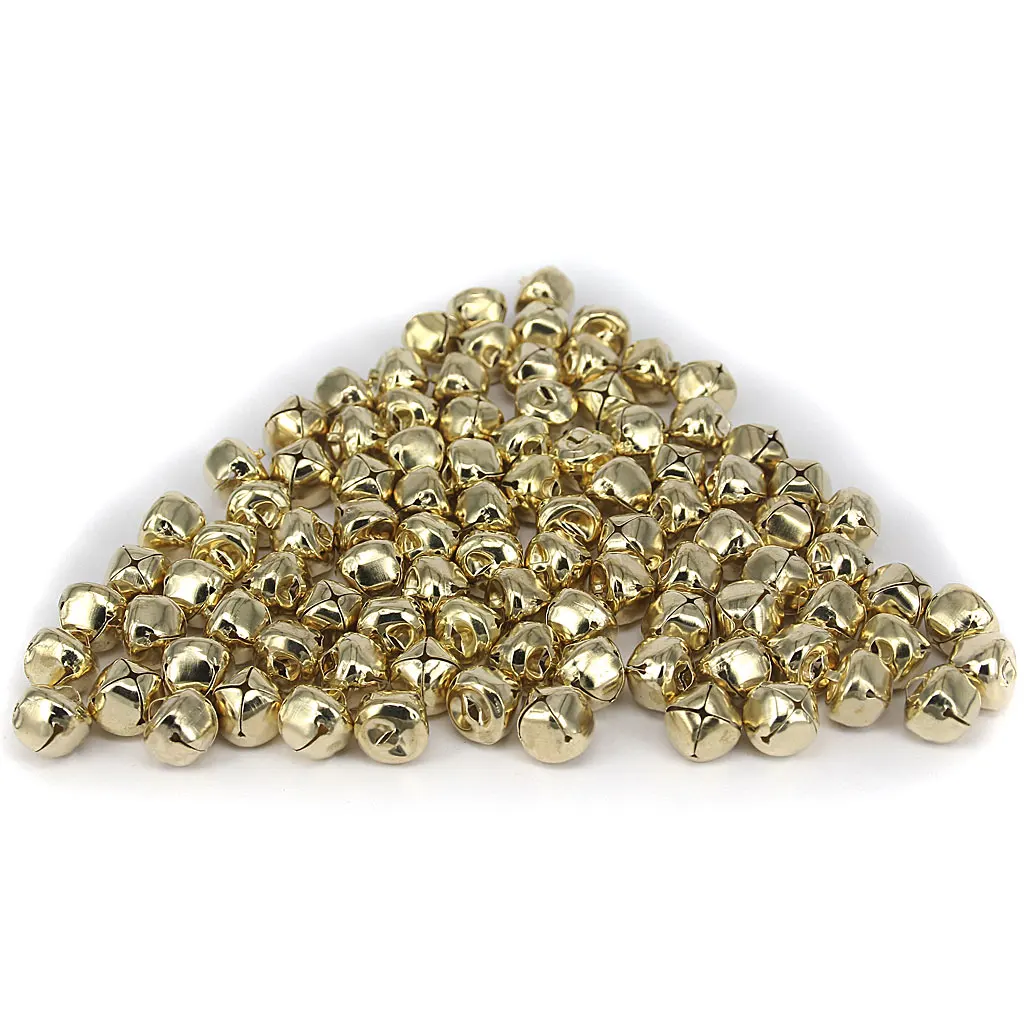 100X 15mm Gold Christmas Jingle Bells Pendant/Decoration/Craft