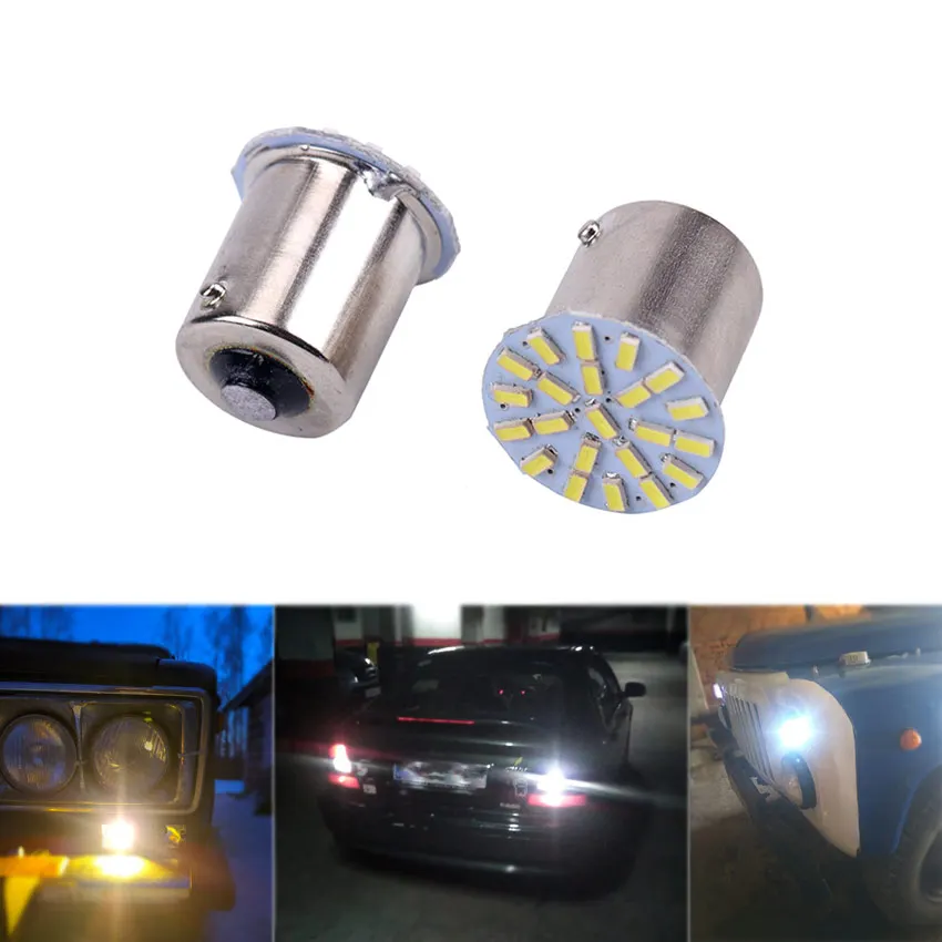 1 шт. автомобильная светодиодная лампа P21W 1156 BA15S 12 В 22SMD|Сигнальная лампа| |
