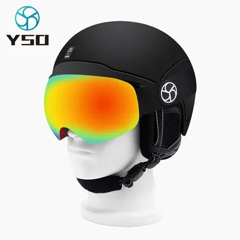 

YSO 2020 brand ski goggles double layers UV400 anti-fog big ski mask glasses skiing snow men women Fashion snowboard goggles