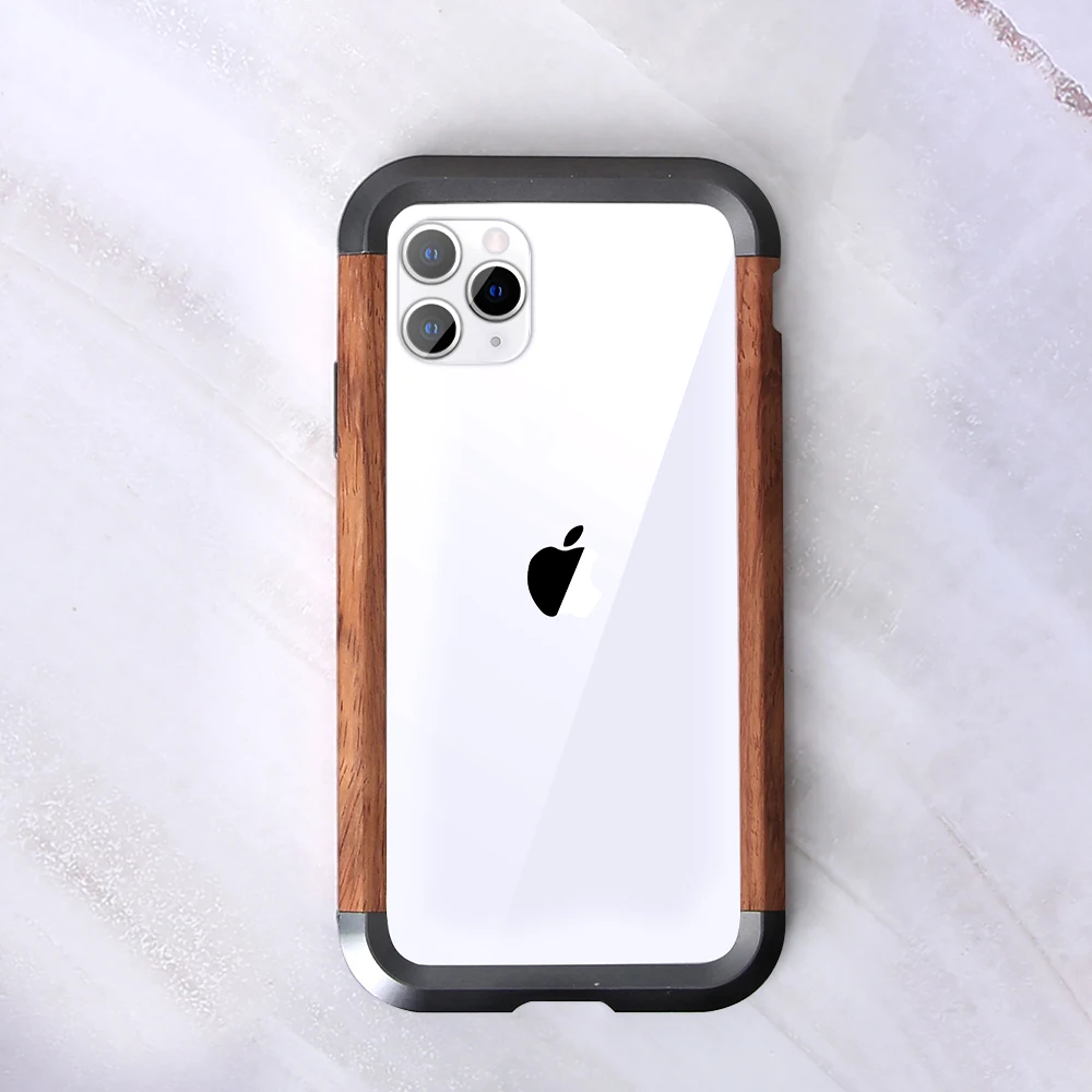 Чехол для телефона для iPhone 11 R-Just Wood Бампер металлический чехол для iPhone 11 Pro Max XS Max XR X Алюминиевая рамка чехол для телефона s