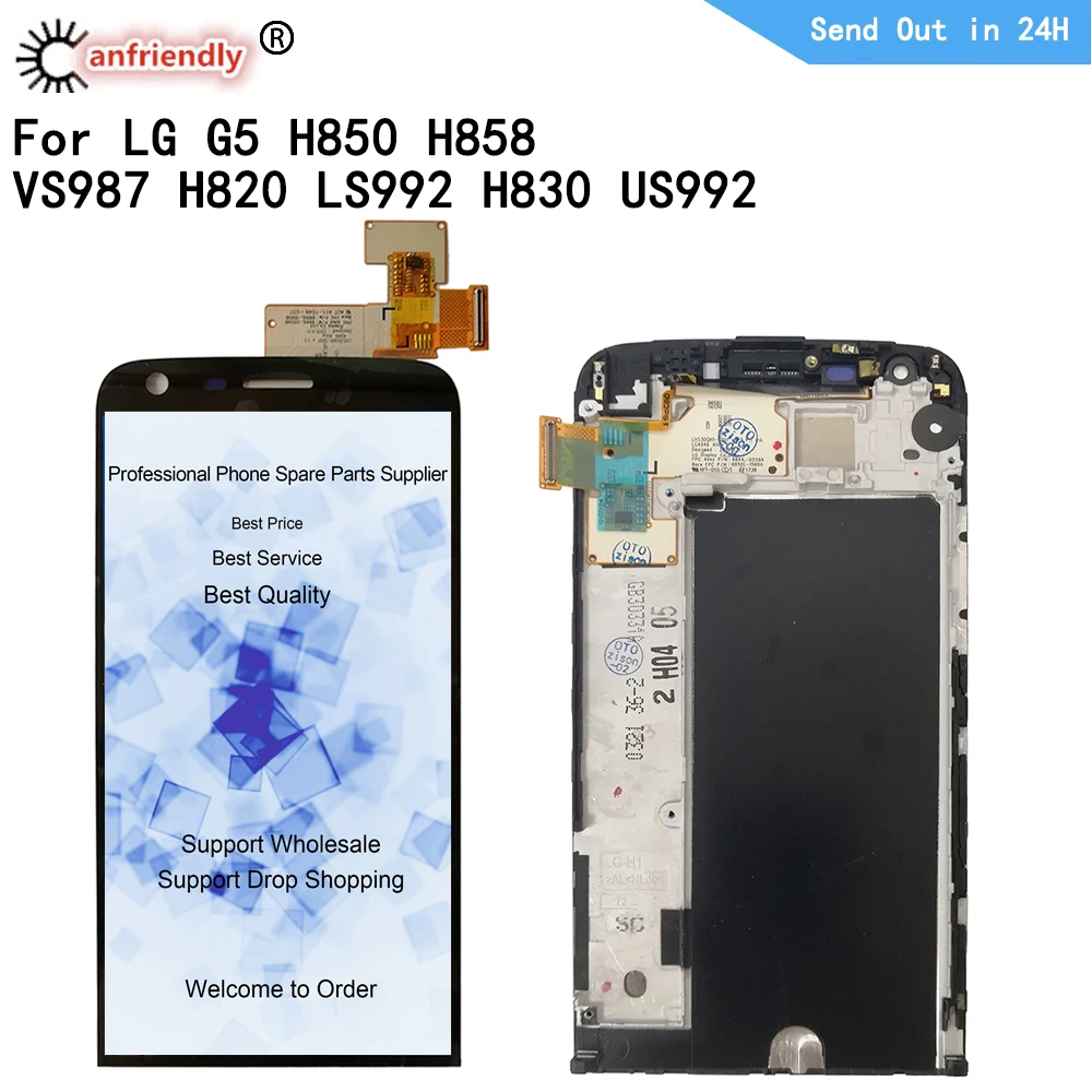 G5 IPS LCD 5 3 &quotдисплей для LG H850 H858 VS987 H820 LS992 H830 US992 сенсорный экран дигитайзер с рамкой