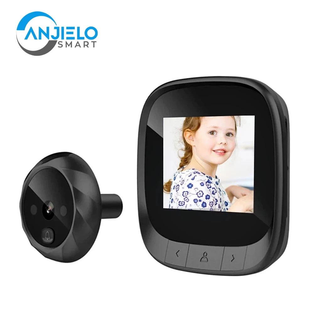 intercom with camera Smart Door Viewer 2.4 Inch HD Display Screen Video Peephole Wide Angle Camera Home Security Doorbell audio intercom system for home