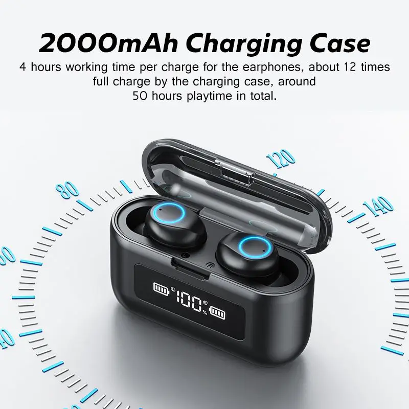 Wireless Bluetooth Earphone With Microphone Waterproof TWS 20 20000Hz Wireless Headphones Headsets Type c Connection