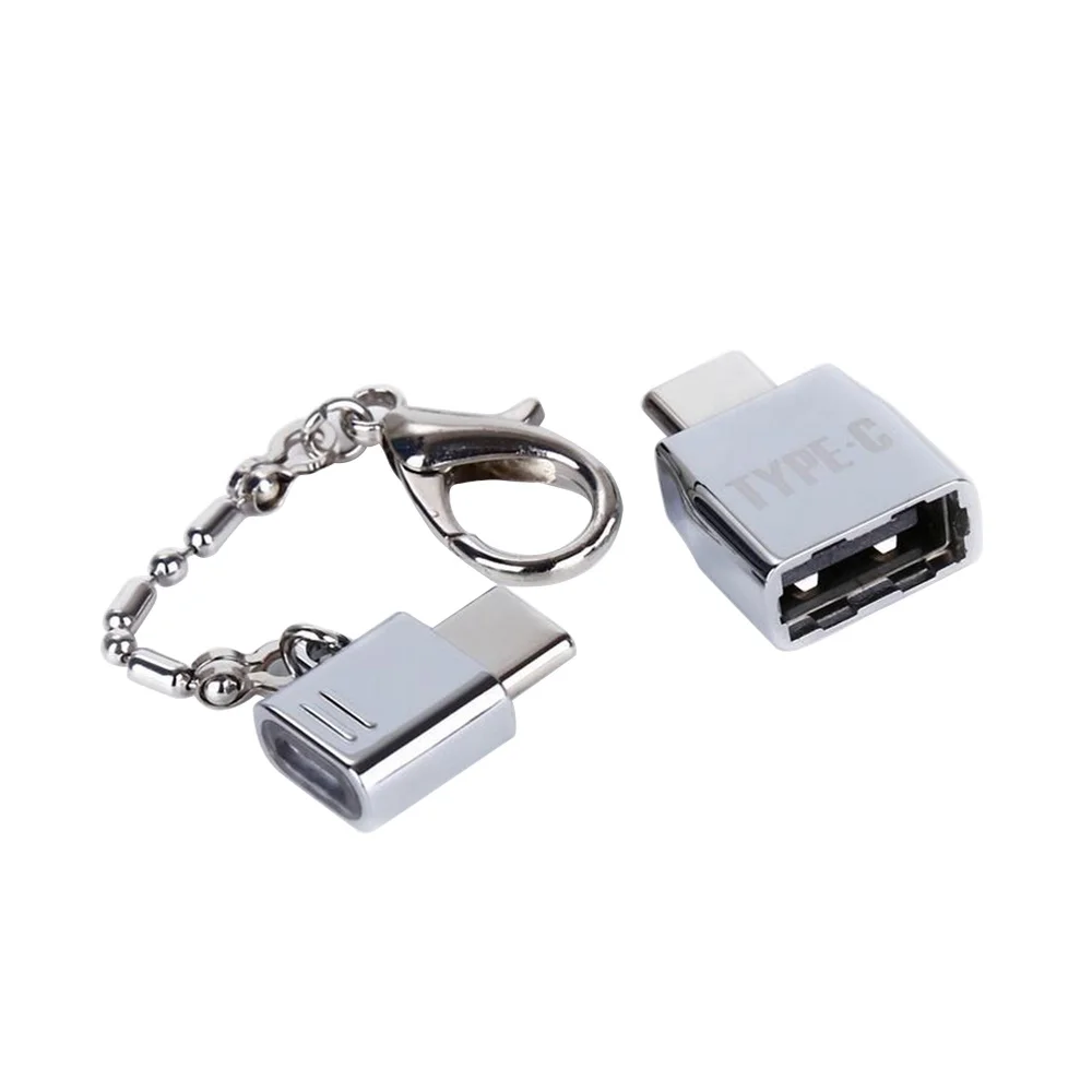 

1PC Type C Adapter Professional USB Adaptor with Keychain OTG Converter for Phone