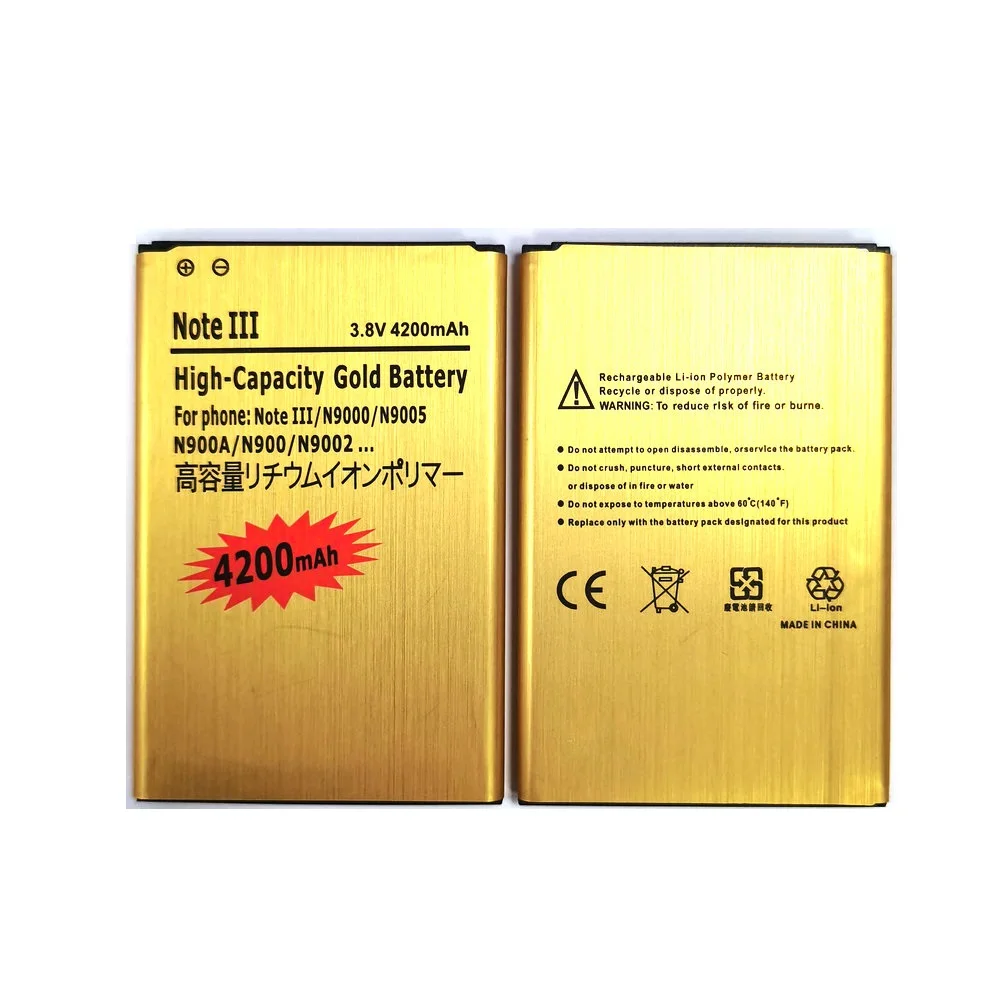 Новый золотой аккумулятор B800BC B800BE 4200 мАч для Samsung Galaxy Note 3 Note3 III N9000 N9005 N900 SM