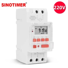 Interruptor de temporizador digital, carga pesada 5000w, programável, 24 horas, interruptor automático para iluminação led, carregamento/desligamento