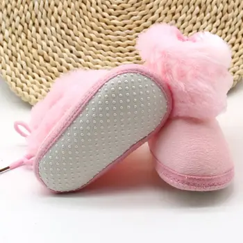 

Winter Newborn First Walkers Toddler Warm Booties Baby Girls Boys Shoes Soft Snow Booties for 0-18M New