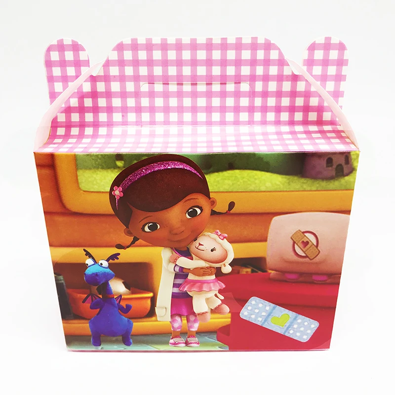 

12pcs Doc McStuffins candy boxes Doc McStuffins theme party decorations baby shower party supplies Doc McStuffins gift boxes