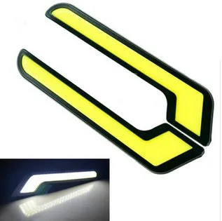 

1 Pair Extremely Bright LED Daytime Car Light COB Ultra-thin High-power L-type Daytime Running Light