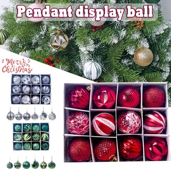 

Christmas Tree Ball Ornaments Pendants Christmas Shatterproof Shine Ball Decoration for Christmas Holiday Party RT88