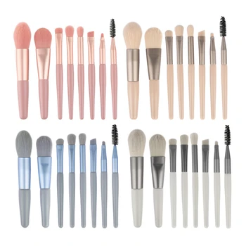 

8Pcs Makeup Brushes Set Eye Makeup Brush Kit Foundation Brush Loose Powder And Eyeshadow Eyebrow Brush