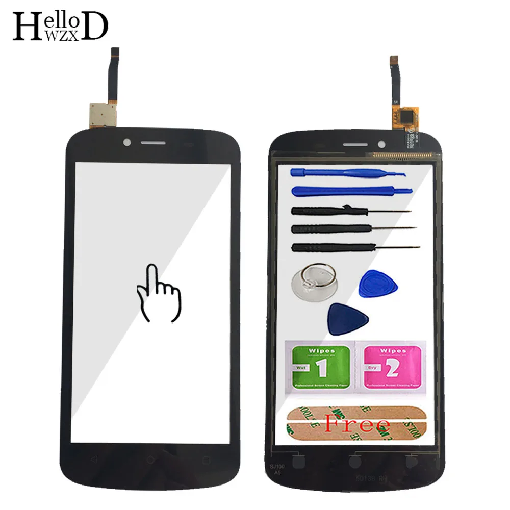 

Touch Screen Front Glass For Fly FS512 Nimbus 10 FS 512 Touch Screen Glass Digitizer Panel Sensor 5.0'' Mobile Tools Adhesive