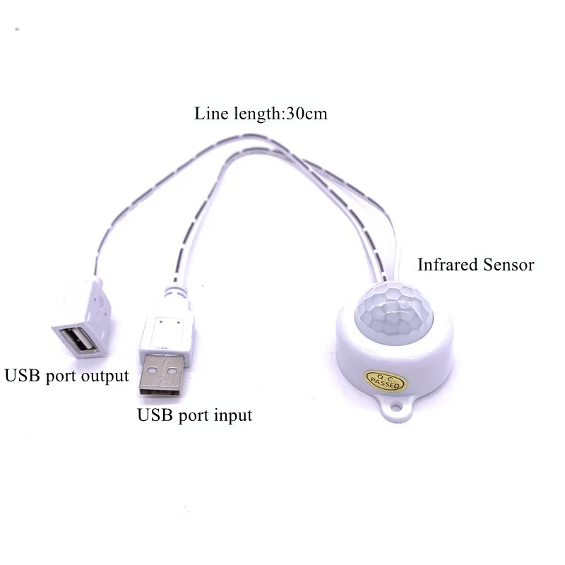 

USB LED Strip Switch DC 5V/12V/24V Lights PIR Motion Sensor Human Body Infrared Detector for Lighting Night Lights