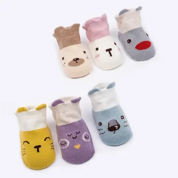 

Baby Cartoon Printed Socks Soft Anti-slip Infant Cotton Floor Socks Newborn Short Feet Warmer Toddler Kids Casual Socks for 0-4Y