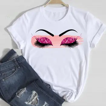 T shirts Women Make Up Crown Fashion 90s Trend 2021 Spring Summer Clothes Graphic Tshirt