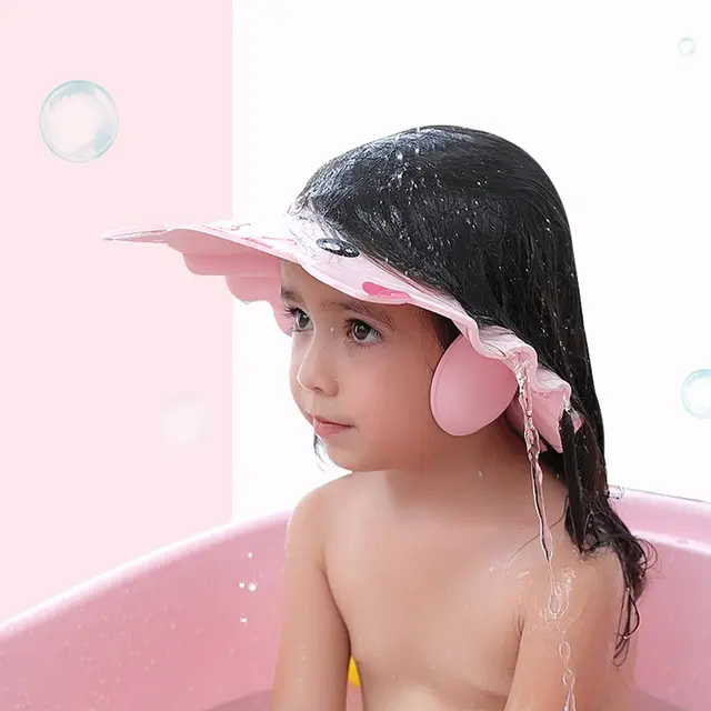 Chapeau de douche de bébé, visière de bain pour bébé tout-petit, chapeau de  douche pour 0-9 ans