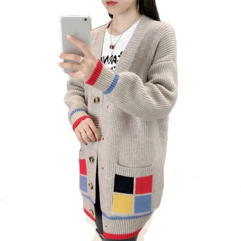 2019 корейские демисезонные модные вязаные кардиганы повседневный вязаный свитер