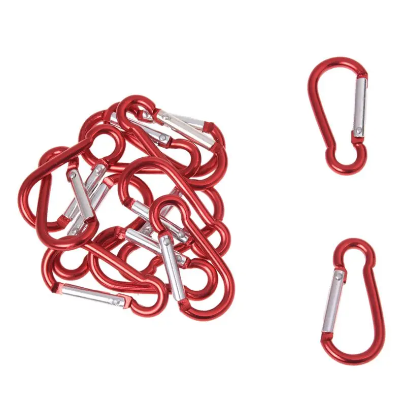 

10 S Carabiner Camp Spring Snap Clip Hook Keychain Keyring Climbing Hiking