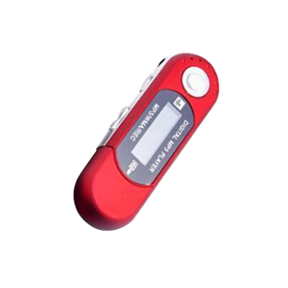 Мини MP3 музыкальный плеер цифровой ЖК-дисплей Экран Поддержка 32GB TF карта и FM радио С микрофоном цвет: черный, синий Mp3 игрок WMA - Цвет: Red