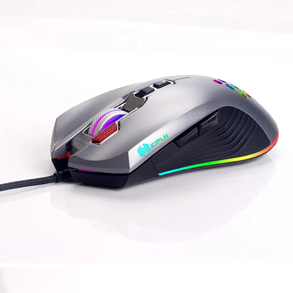 Игровая мышь Gamer USB Проводная 4800 dpi 8 кнопок RGB светодиодный подсветка для ПК Mause компьютерная эргономичная мышь для ноутбука для Overwatch