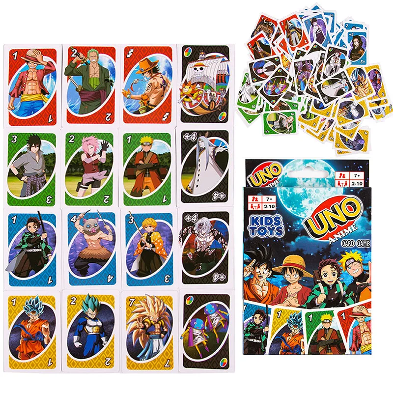 Mattel карточные игры UNO аниме Рисунок Одна деталь Fun покер Семья вечерние Настольная игра карты вечерние игрушки