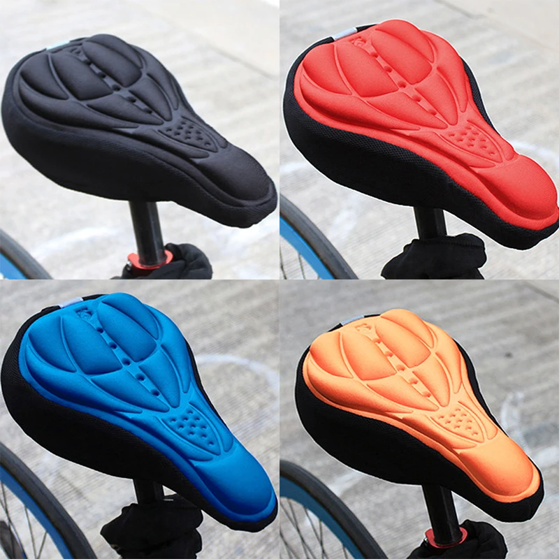 

MTB Mountain Bike Cycling Thickened Extra Comfort Ultra Soft Silicone 3D Gel Pad Cushion Cover Bicycle Saddle Seat 4 Colors