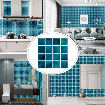 

Three-dimensional matte film square mosaic tile stickers DIY decorative self-adhesive waterproof wall stickers floor stickers CD