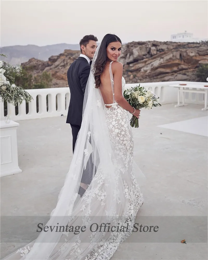 bohemian mermaid wedding dress