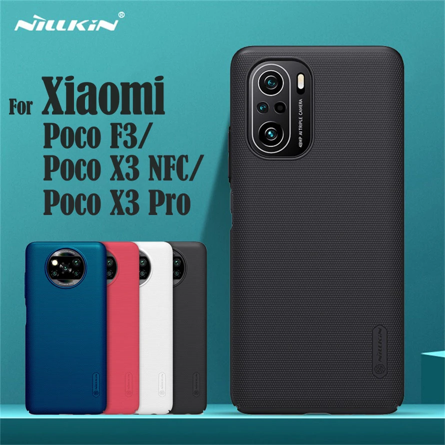 phone pouch for ladies For Xiaomi Poco F3 Poco X3 Pro X3 NFC Case Nillkin Frosted Shield Hard PC Phone Housing Protection Back Cover For Poco X3 Pro mobile pouch waterproof