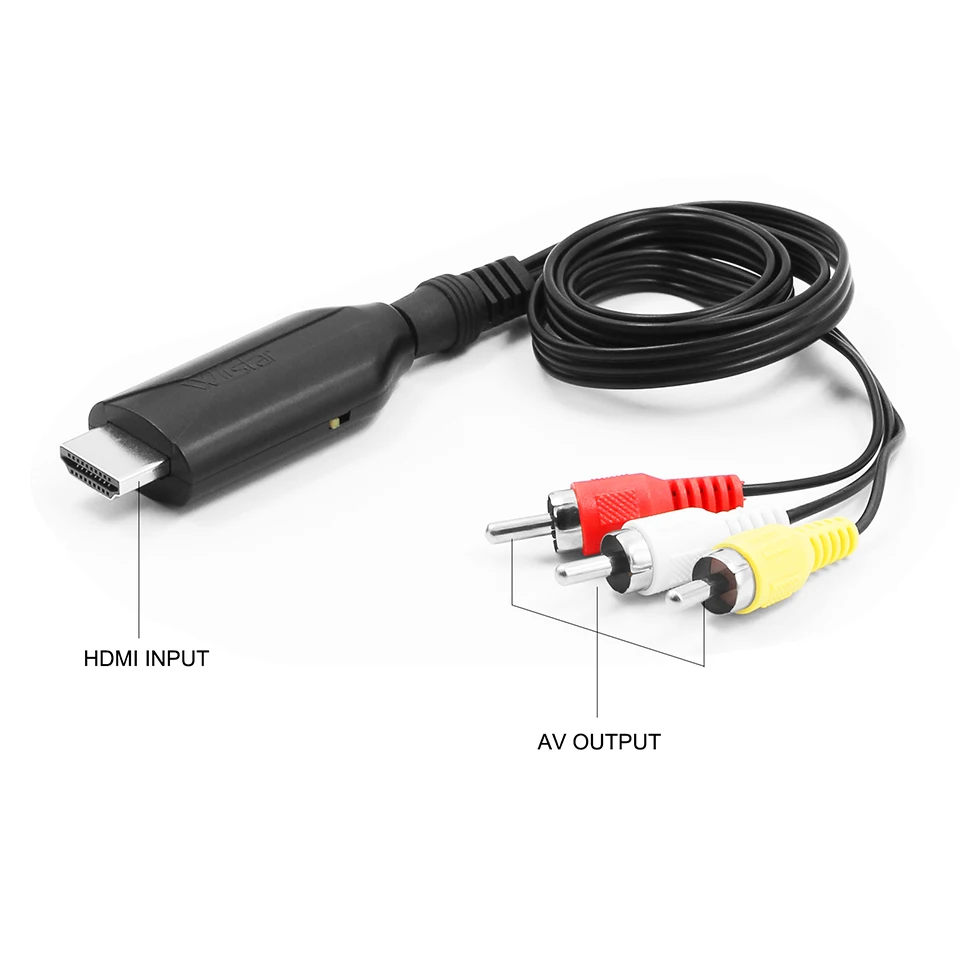 4k MALE HDMI-compatible to 3 RGB RCA Video Audio Adapter AV Component Converter HDMI2AV Support NTSC PAL Output To AV WITH PCBA