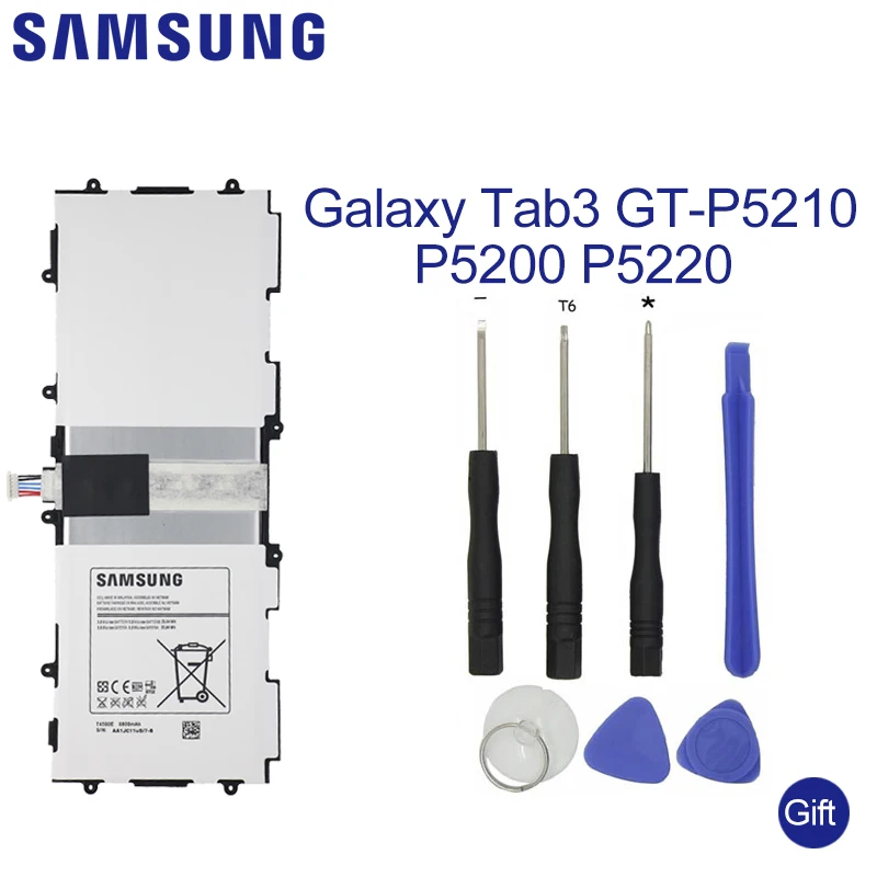 Samsung планшет Батарея T4500E для samsung Galaxy Tab3 10,1 P5200 P5210 P5220 GT-P5200 P5213 GT-P5210 6800mAh батареи